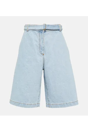 Etro Embroidered denim shorts