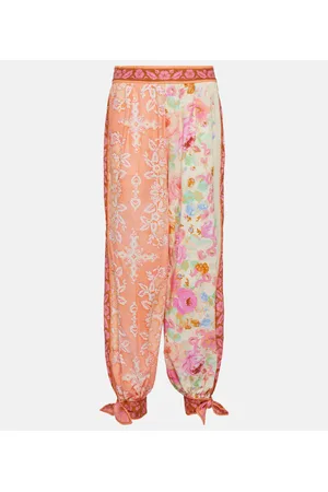 ZIMMERMANN Raie printed cotton track pants