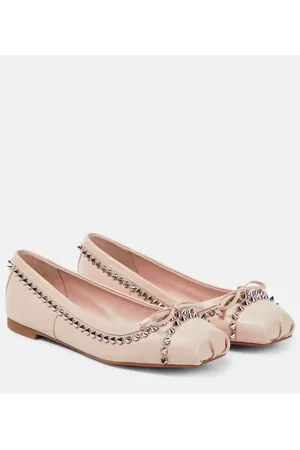 Christian Louboutin Mamadrague Spikes leather ballet flats