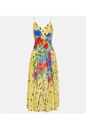 Christopher Kane Floral cotton midi dress