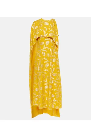 Markarian Caped silk-blend midi dress