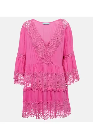 Melissa Odabash Vanessa embroidered cotton mini dress