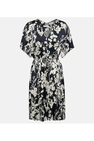 Vince V-neck floral belted minidress