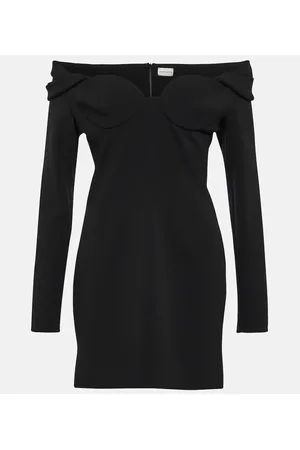 MAGDA BUTRYM Off-shoulder wool-blend minidress
