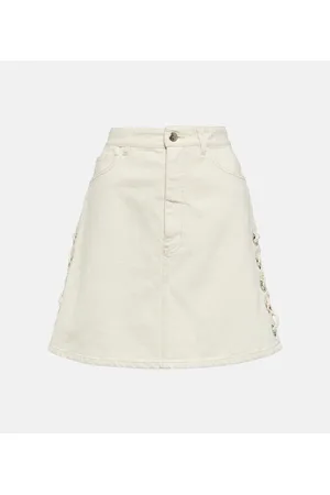 Chloé ChloÃ© High-rise cotton and linen skirt