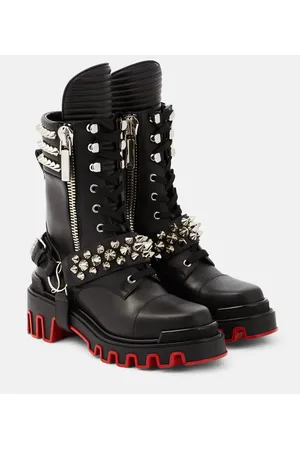 Christian Louboutin Janetta embellished biker boots