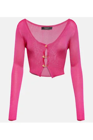 VERSACE Safety Pin cropped cardigan