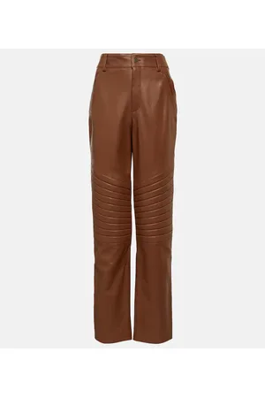 GIUSEPPE DI MORABITO High-rise straight leather pants