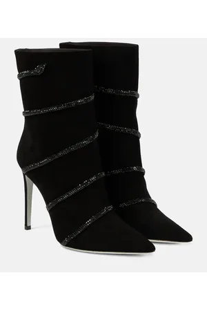 RENE CAOVILLA Morgana embellished suede boots