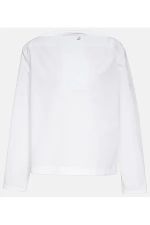 Jil Sander Cotton poplin pleated top