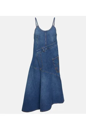 J.W.Anderson Asymmetric denim midi dress