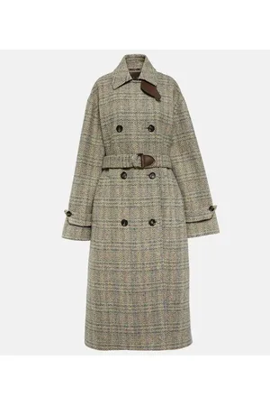 Loro Piana Herringbone wool and cashmere-blend coat