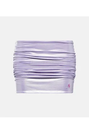 The Attico Ruched lycra miniskirt