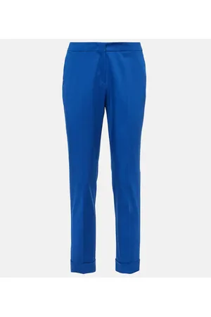Etro High-rise cotton-blend slim pants
