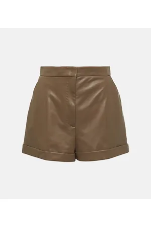 Max Mara Andorra leather shorts
