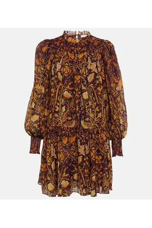 ULLA JOHNSON Maja printed chiffon minidress