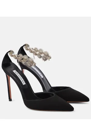 Aquazzura Comet embellished canvas pumps