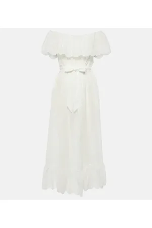 Marysia Off-shoulder cotton midi dress