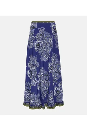 Etro Floral silk maxi skirt