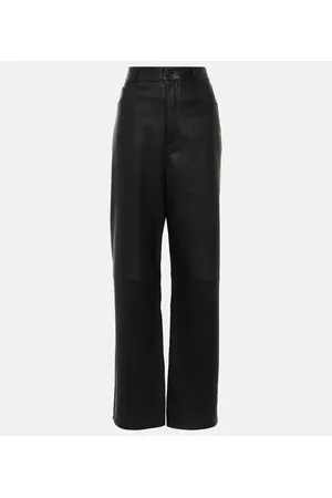 WARDROBE.NYC High-rise leather wide-leg pants