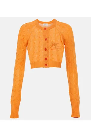 Etro Pegaso cable-knit cashmere cardigan