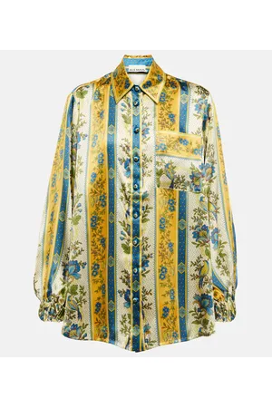 ALÉMAIS AlÃ©mais Quinn printed silk satin shirt