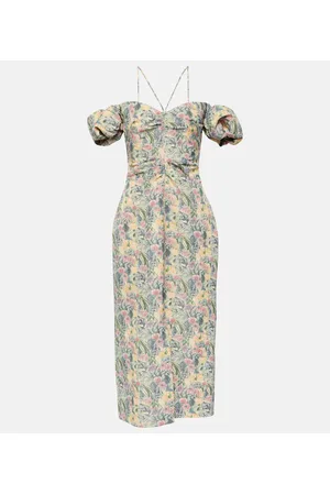 Markarian Ruched off-shoulder midi dress
