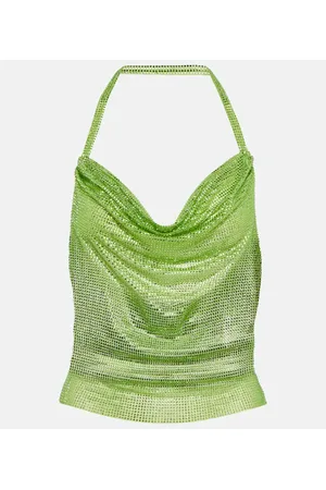 GIUSEPPE DI MORABITO Crystal-embellished halterneck top