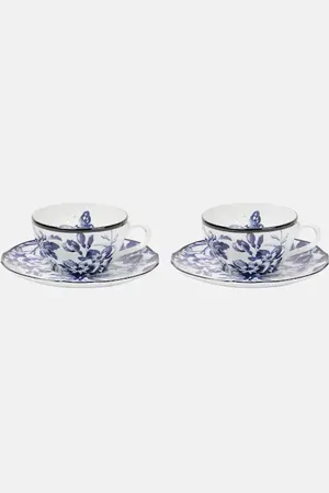 Gucci Herbarium set of 2 teacups and saucers