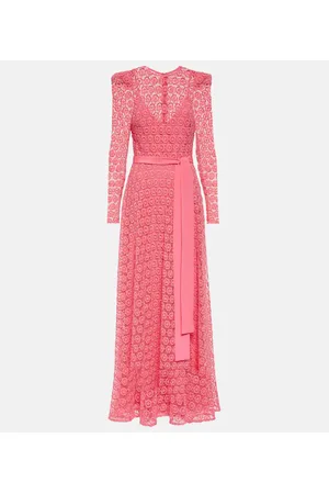 Elie saab Embroidered cotton-blend maxi dress
