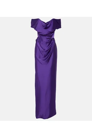 Vivienne Westwood Off-shoulder bustier satin gown