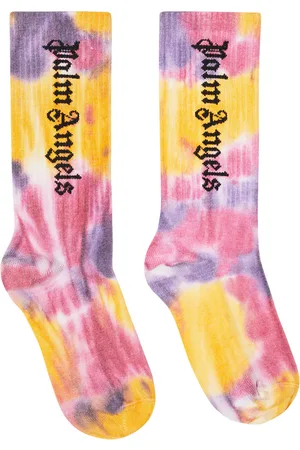 Palm Angels Logo tie-dye cotton-blend socks