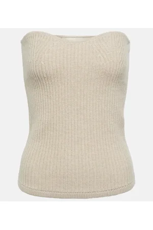 Isabel Marant Blaze wool and cashmere strapless top