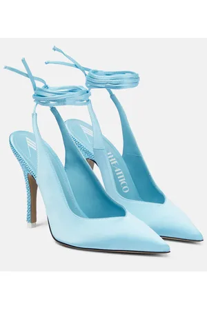 The Attico Venus embellished satin pumps