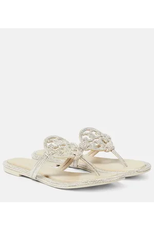 Tory Burch Miller crystal-embellished thong sandals