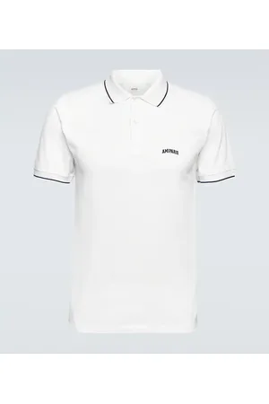 Ami Striped cotton polo shirt