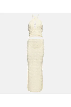AYA MUSE Veluti embellished crochet maxi dress
