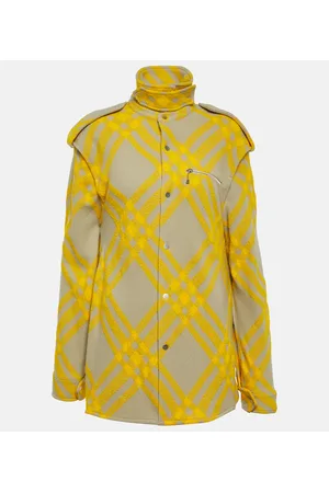 Burberry Checked wool-blend shirt jacket