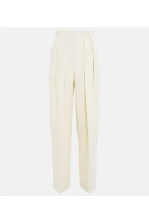 Stella McCartney High-rise pleated straight pants