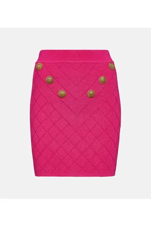 Balmain Embellished knit miniskirt