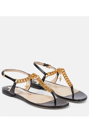 Tom Ford Zenith embellished leather thong sandals
