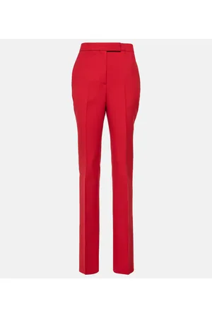Salvatore Ferragamo High-rise virgin wool straight pants