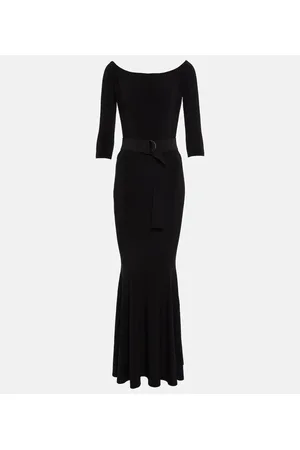 Norma Kamali Off-shoulder fishtail gown