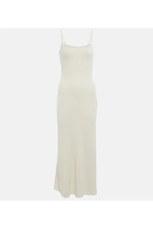 Chloé ChloÃ© Ribbed-knit wool-blend slip dress