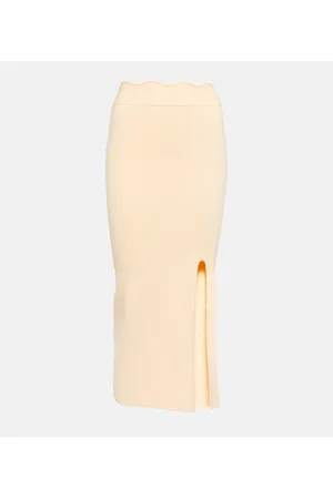 GALVAN Delia scalloped midi skirt