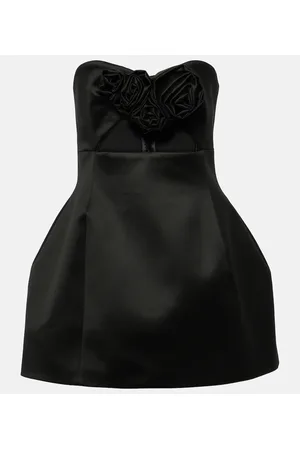 MAGDA BUTRYM Floral-appliquÃ© bustier minidress