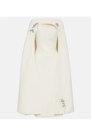 Safiyaa Bridal caped embellished midi dress