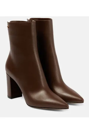 Gianvito Rossi Piper 85 leather ankle boots