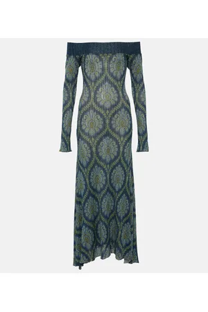 Etro Printed off-shoulder midi dress