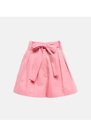 Oscar de la Renta High-rise wide-leg cotton shorts
